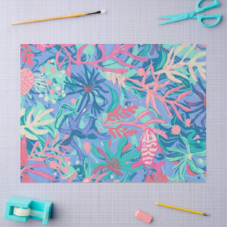 Tissue paper in stylish graphic