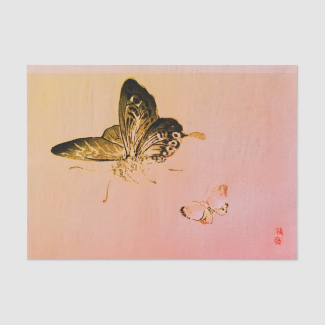 Tissue Paper Japanese Butterfly Print (Front)