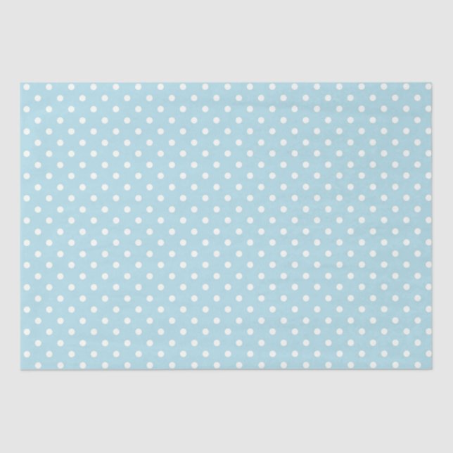 Tissue Paper/Light Blue Polka Dots Tissue Paper (Front)