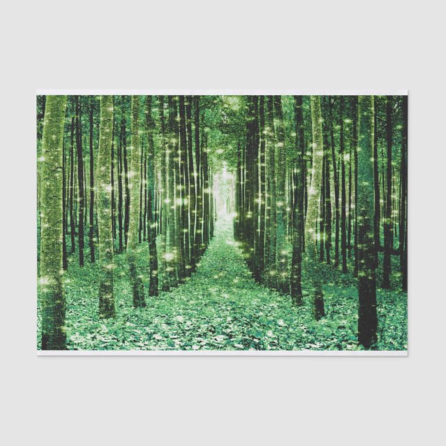 Tissue Paper Magical Forest Green Mystery (Front)