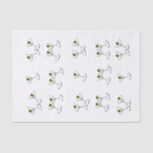 Tissue Paper Martini Glasses