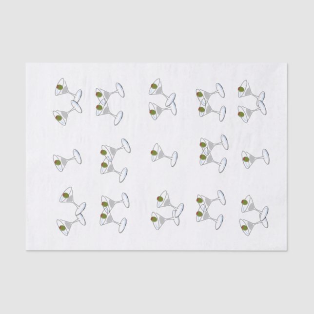 Tissue Paper Martini Glasses (Front)