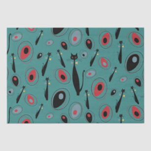 Tissue Paper   MidCentury Modern Atomic Cats