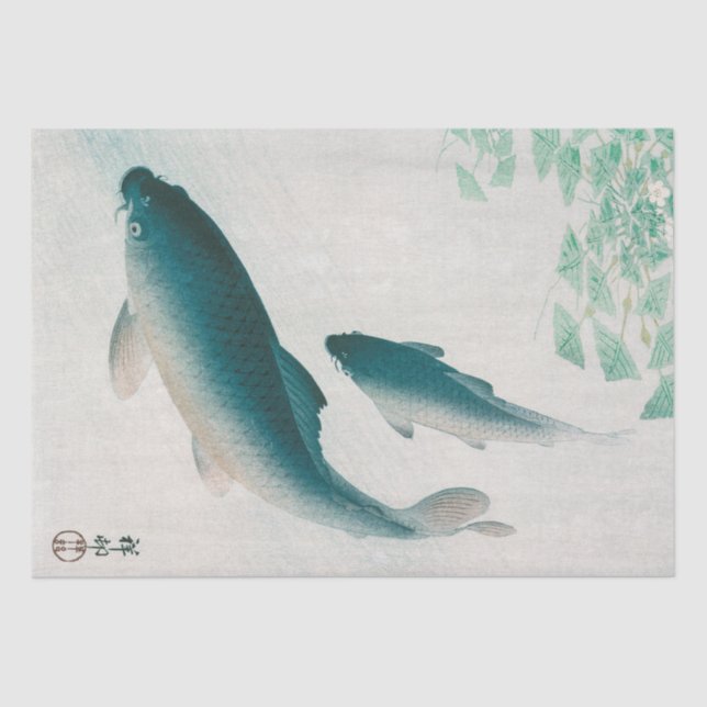 TISSUE PAPER  : OHARA KOSON : CARP/KOI 1926 (Front)