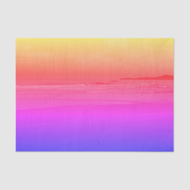 Tissue Paper Pink Beach Sunset Yellow Orange v2 (Front)