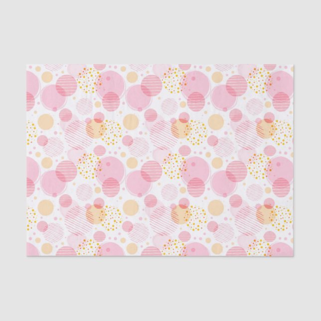 Tissue Paper-Pink Circles Tissue Paper (Front)