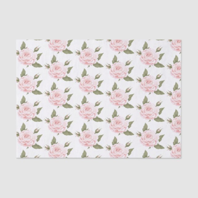 Tissue Paper-Pink Rose Tissue Paper (Front)