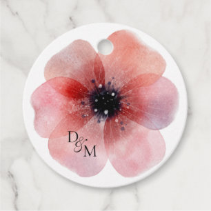 Tissue Paper Poppies  Classic Round Sticker Favour Tags