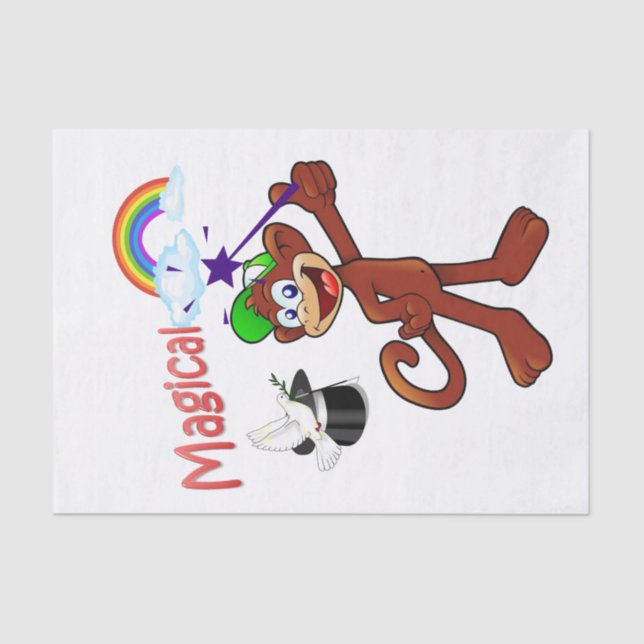 Tissue Paper Rainbow Monkey Magical (Front)