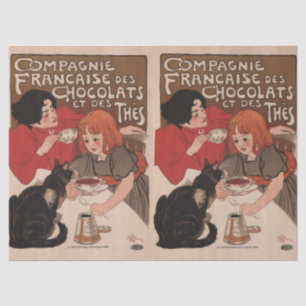Tissue Paper-Retro Chocolate Advertisement Poster Tissue Paper