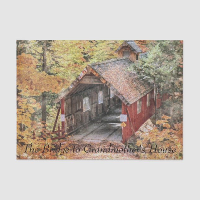 Tissue Paper Set (2) Bridge to Grandmother's House (Front)