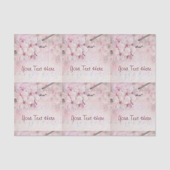 Tissue Paper Sheets Set (2) Cherry Blossoms and Mu (Front)