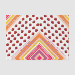 Tissue Paper Stripe Strawberry