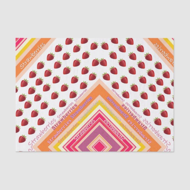 Tissue Paper Stripe Strawberry (Front)