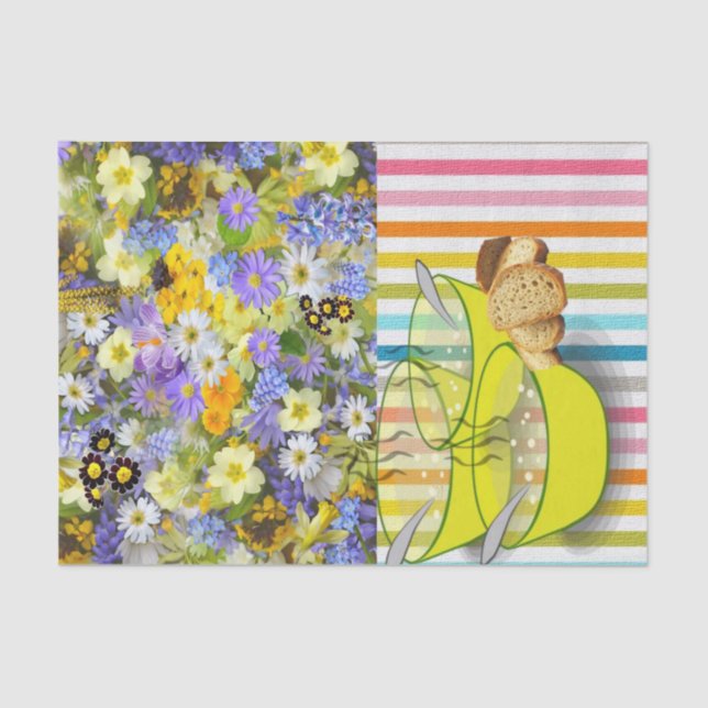 Tissue Paper Stripes Floral Soup (Front)