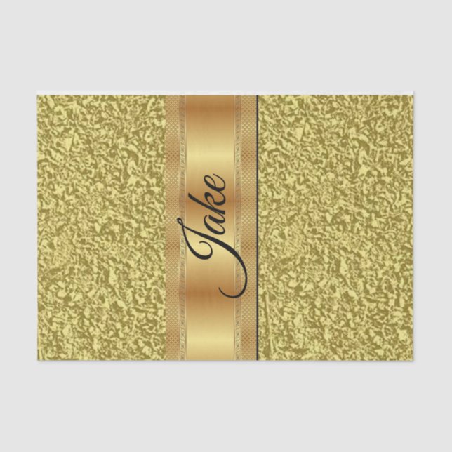 Tissue Paper Stripes Gold (Front)