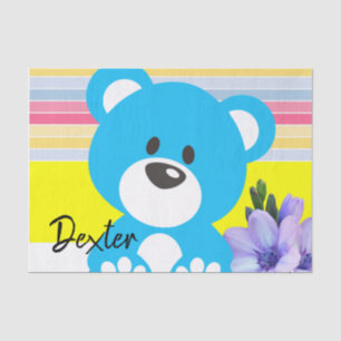 Tissue Paper Stripes Teddy Bear