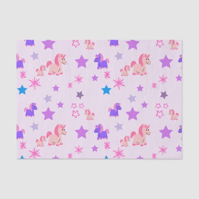 Tissue Paper Unicorns and Stars (Front)