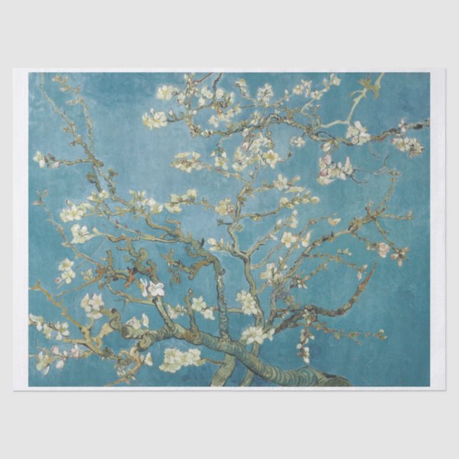 TISSUE PAPER : VINCENT VAN GOGH : ALMOND BLOSSOM  (Front)