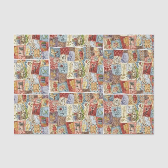 Tissue Paper Vintage Sewing (Front)