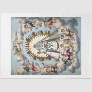 TISSUE PAPER : VIRGIN AND INFANT WITH ANGELS