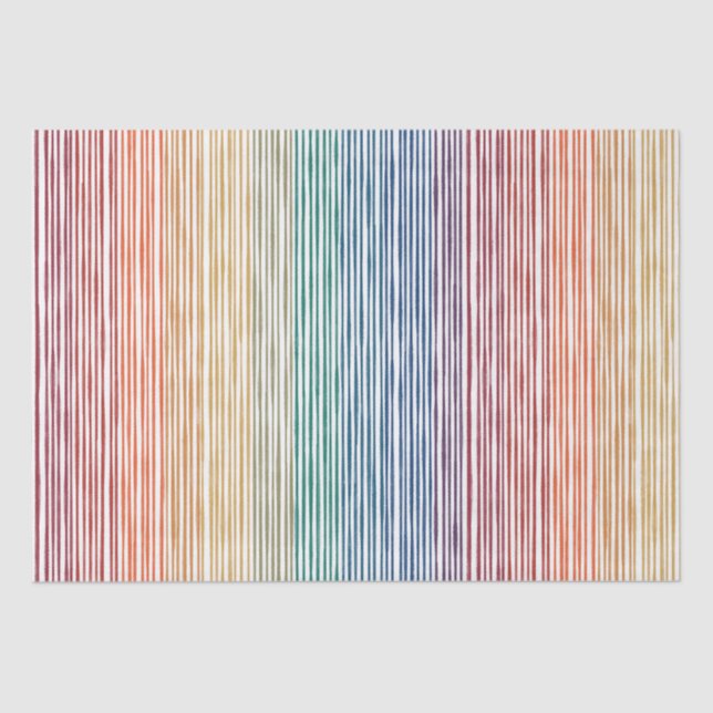 Tissue Paper Watercolor Rainbow Stripe (Front)