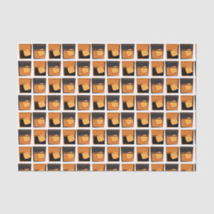 Tissue paper -Whiskey Glasses gold and black 