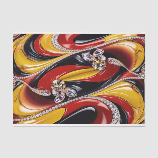Tissue paper with Belgian colours design (Front)