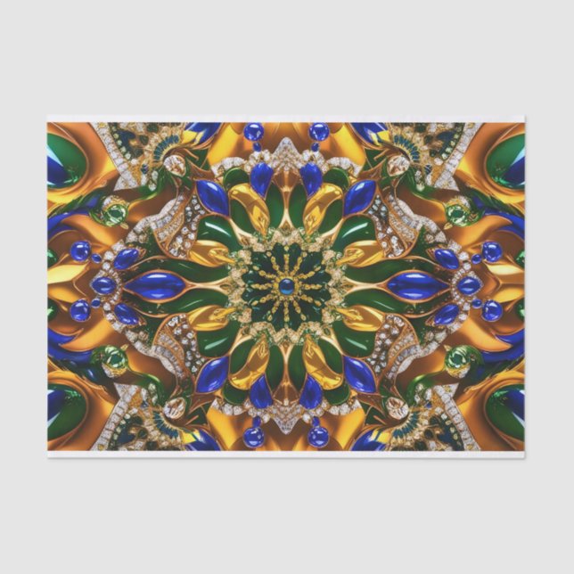 Tissue paper with Brazil colours design (Front)