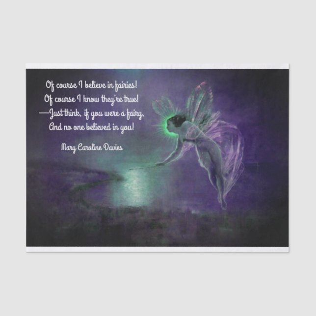Tissue Paper with Fairy and Poem (Front)