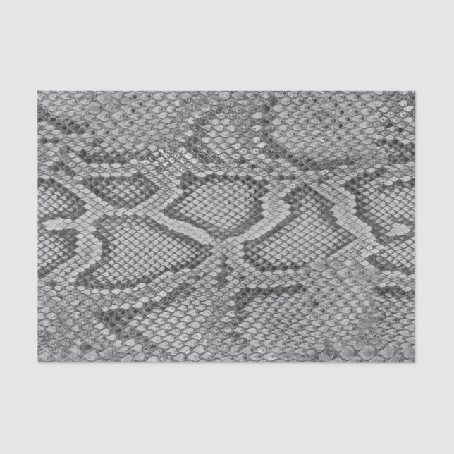 Tissue Paper with grey snakeskin pattern (Front)