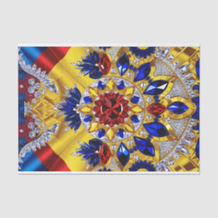 Tissue paper with Romanian colours design