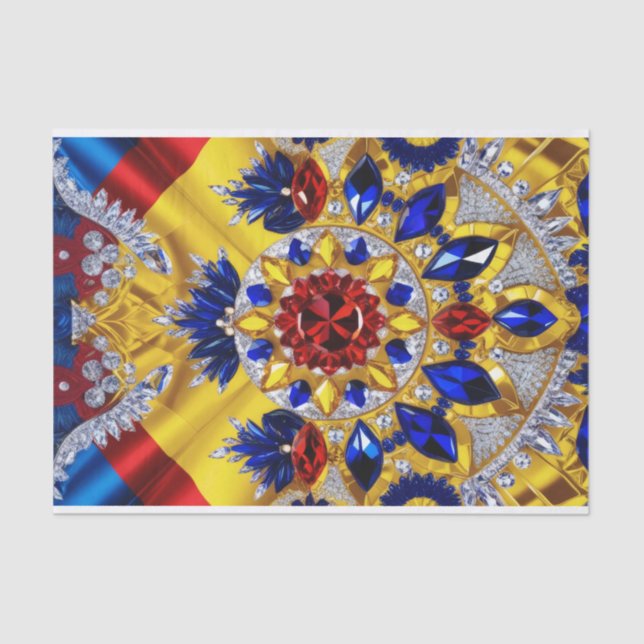 Tissue paper with Romanian colours design (Front)