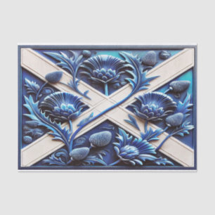 Tissue paper with Scottish Thistles design