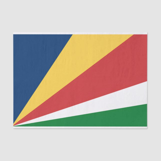 Tissue paper with Seychelles colours design (Front)