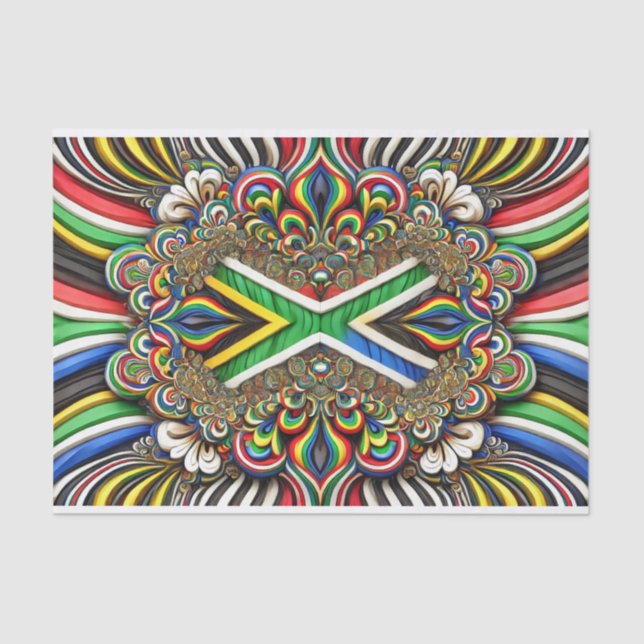 Tissue paper with South African colours design (Front)