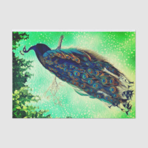 Tissue Paper with Vintage Peacock