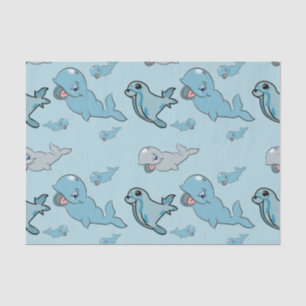 Tissue Paper With Whales and Seals