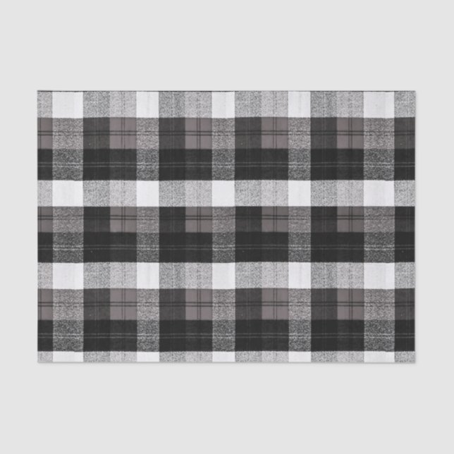 Tissue Paper Wrapping XMAS Truck Buffalo Plaid Bla (Front)