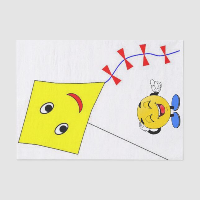 Tissue Paper Yellow Kite (Front)