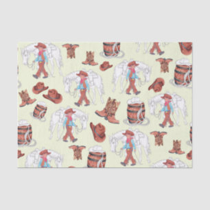 Tissue Paper Young Cowboy and Horse