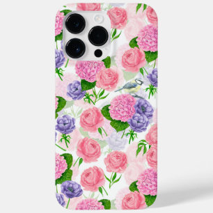 Tit bird and flowers Case-Mate iPhone 14 pro max case