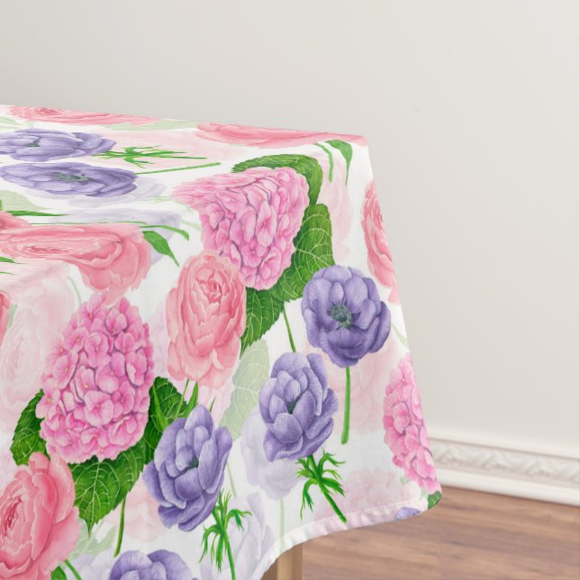 Tit bird and flowers tablecloth (In Situ)