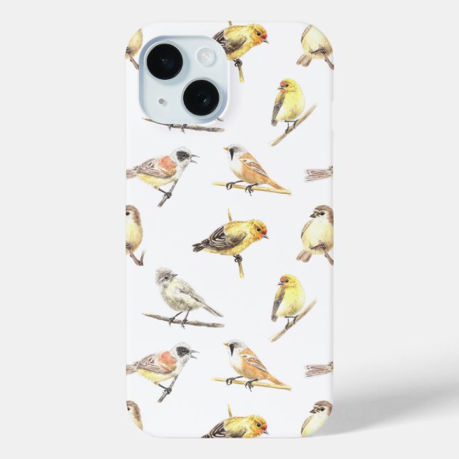 Tit birds pattern Case-Mate iPhone case (Back)