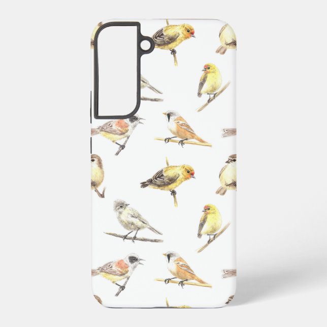 Tit birds pattern samsung galaxy s22+ case (Back)