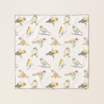 Tit birds pattern scarf<br><div class="desc">Tit birds painted with watercolor,  seamless pattern.</div>