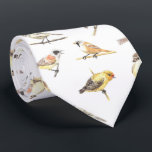 Tit birds pattern tie<br><div class="desc">Tit birds painted with watercolor,  seamless pattern.</div>
