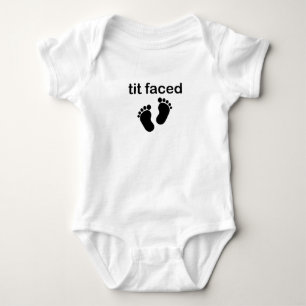 tit faced Funny Faced baby, Funny Boo, Breastfed Baby Bodysuit
