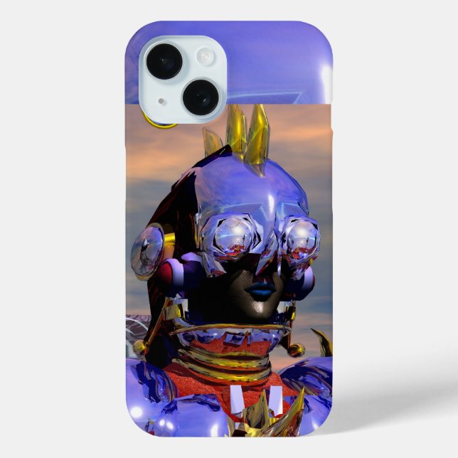 TITAN CYBORG,Blue Gem Science Fiction,Scifi Case-Mate iPhone Case (Back)