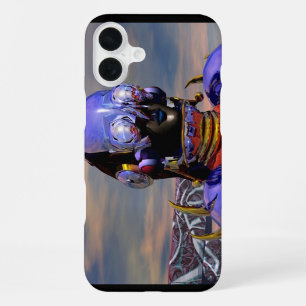 TITAN CYBORG PORTRAIT Blue Science Fiction ,Scifi iPhone 16 Plus Case